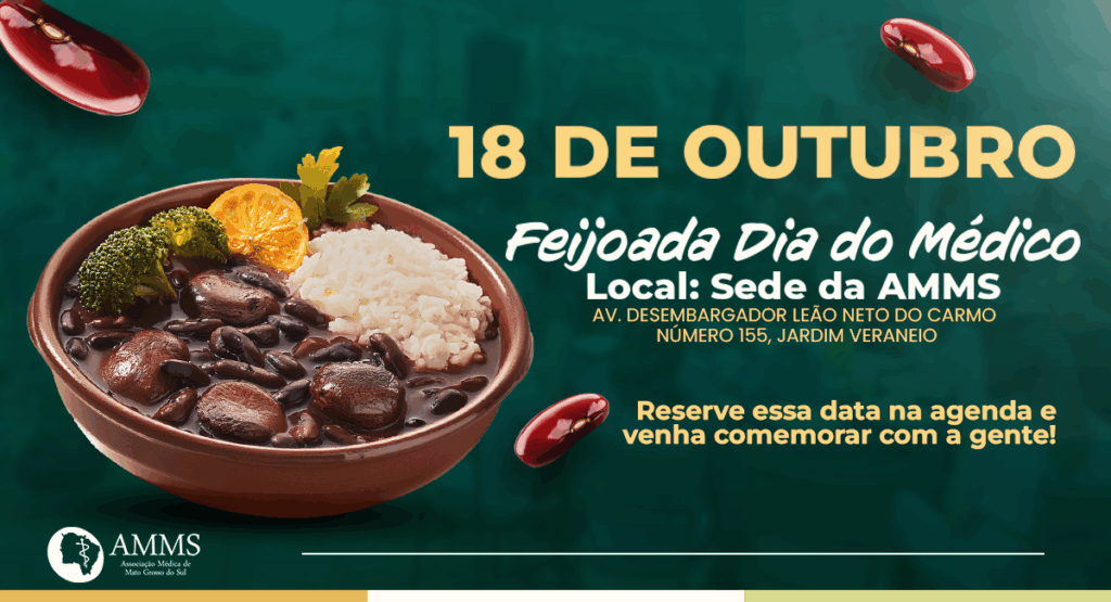 Dia do Médico será celebrado com feijoada no dia 18 de outubro