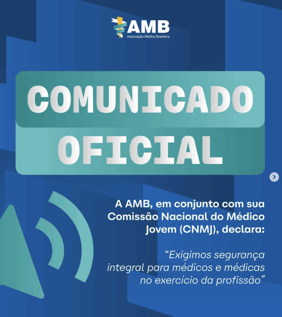 Nota Oficial: AMB exige segurança integral para médicos e médicas no exercício da profissão