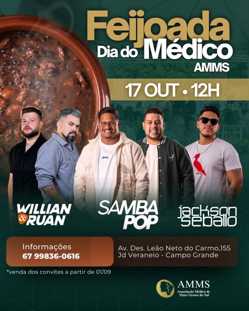 Convites para a Feijoada do Dia do Médico já estão à venda